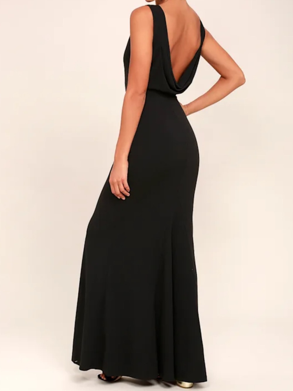 NWT- Call My Name Black Backless Maxi Dress
